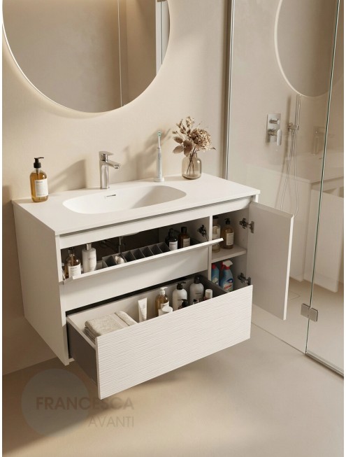 Тумба с раковиной Francesca Avanti Panda art 2513-1000-T