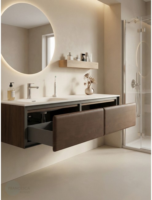 Тумба с раковиной Francesca Avanti Panda art 2532M-1-1600-T