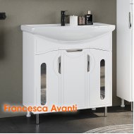 Тумба с раковиной Francesca Инфинити 80 белый (3 двери, ум. Балтика 80)