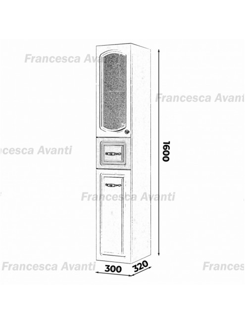 Пенал Francesca Avanti Империя 30 подвесной, венге, правый