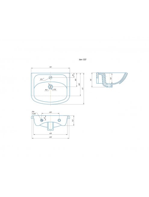 Комплект мебели для ванной комнаты Francesca Империя 50, левый