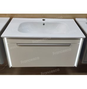 Тумба с раковиной Francesca Avanti Panda 80, DR-05-80, подвесная, бежевая, с подсветкой