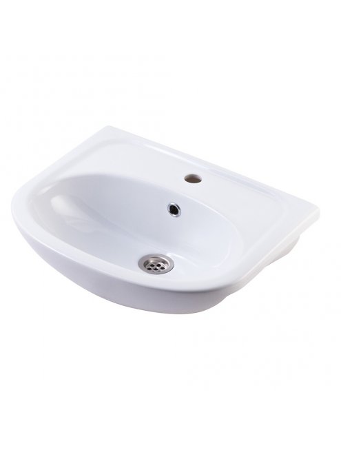 Тумба с раковиной Francesca Империя 50 белый с подсветкой (2 двери, ум. Уют 50)