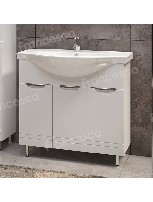 Тумба с раковиной Francesca Доминго 90 3 двери, с подсветкой (ум. Classic 90)
