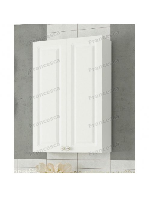 Шкаф навесной Francesca Империя 50 белый, с подсветкой