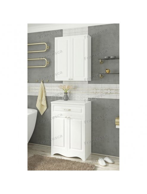 Шкаф навесной Francesca Империя 60 белый, с подсветкой