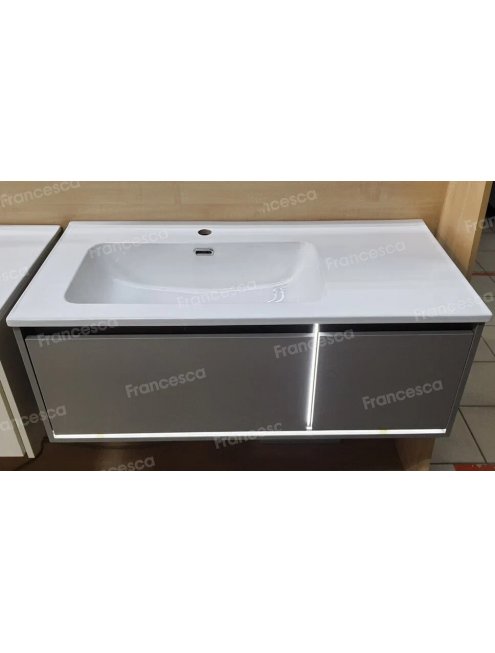 Тумба с раковиной Francesca Avanti Panda 100, DR-02-100, подвесная, с подсветкой, серая