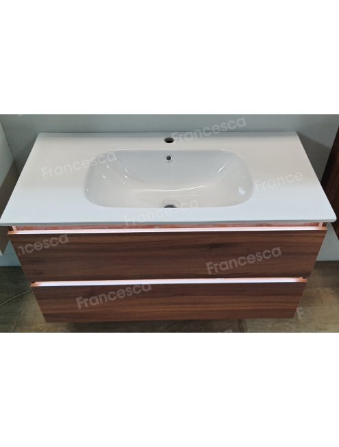 Тумба с раковиной Francesca Avanti Panda 100,DR-03-100, подвесная, дуб, с подсветкой