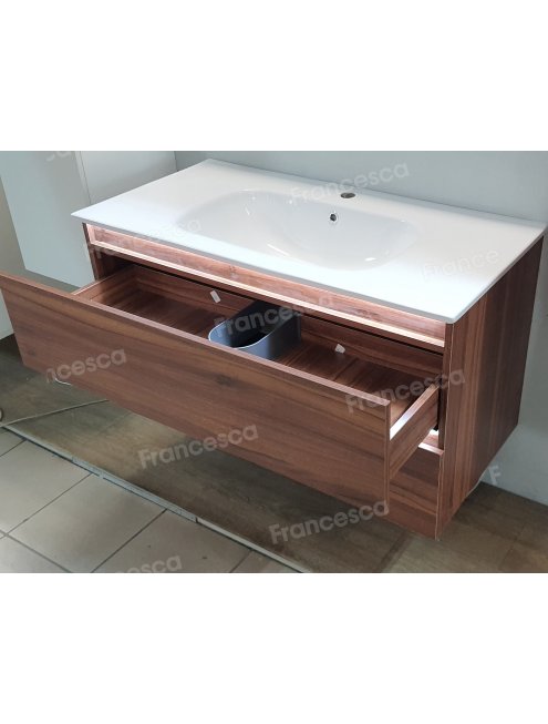 Тумба с раковиной Francesca Avanti Panda 100,DR-03-100, подвесная, дуб, с подсветкой