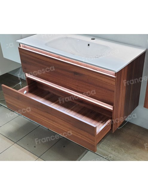 Тумба с раковиной Francesca Avanti Panda 100,DR-03-100, подвесная, дуб, с подсветкой