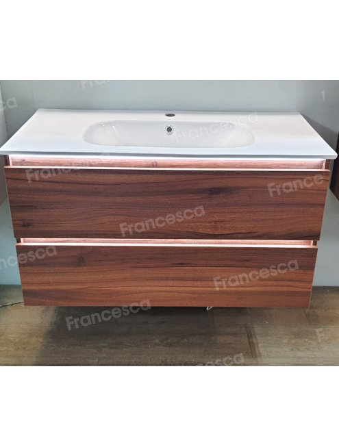 Тумба с раковиной Francesca Avanti Panda 100,DR-03-100, подвесная, дуб, с подсветкой