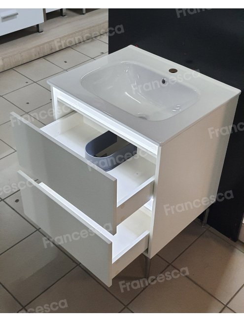 Тумба с раковиной Francesca Avanti Panda 60,DR-04-60, напольная, с подсветкой, бежевая