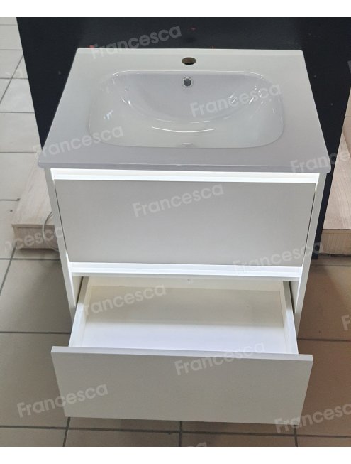 Тумба с раковиной Francesca Avanti Panda 60,DR-04-60, напольная, с подсветкой, бежевая