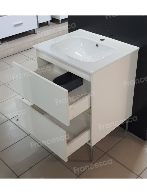 Тумба с раковиной Francesca Avanti Panda 60,DR-04-60, напольная, с подсветкой, бежевая