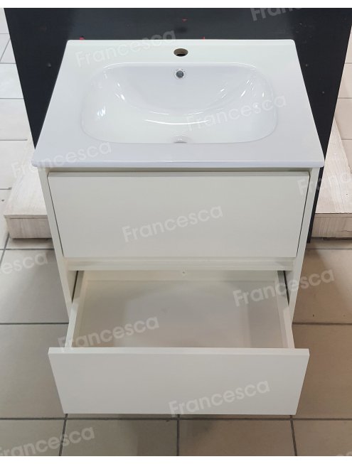 Тумба с раковиной Francesca Avanti Panda 60,DR-04-60, напольная, с подсветкой, бежевая