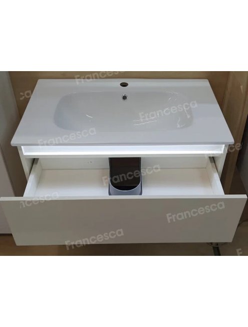 Тумба с раковиной Francesca Avanti Panda 80, DR-03B-80, подвесная, с подсветкой, бежевая