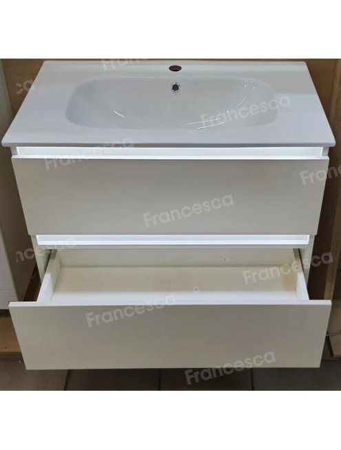 Тумба с раковиной Francesca Avanti Panda 80, DR-03B-80, подвесная, с подсветкой, бежевая