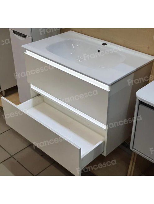 Тумба с раковиной Francesca Avanti Panda 80, DR-03B-80, подвесная, с подсветкой, бежевая