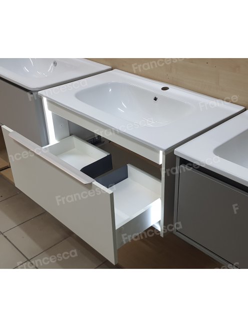 Тумба с раковиной Francesca Avanti Panda 80, DR-05-80, подвесная, бежевая, с подсветкой