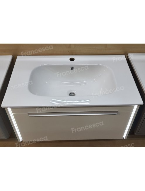 Тумба с раковиной Francesca Avanti Panda 80, DR-05-80, подвесная, бежевая, с подсветкой