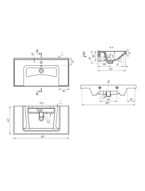 Тумба с раковиной Francesca Империя 90 подвесная