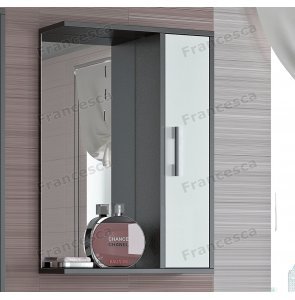Шкаф-зеркало Francesca Eco 50 белый-венге