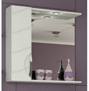 Шкаф-зеркало Francesca Доминго 75 С белый