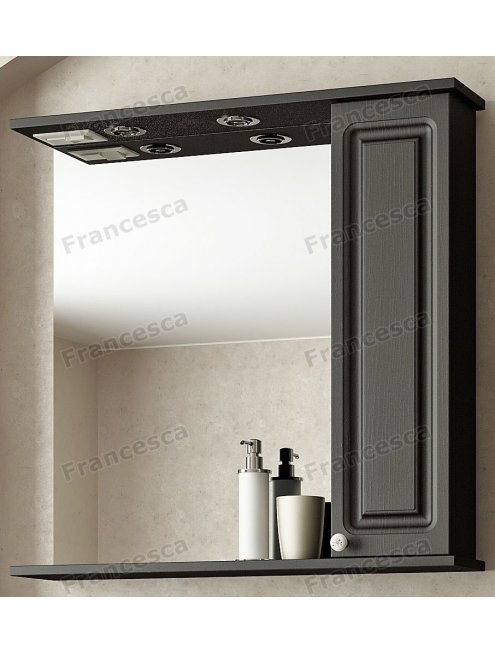 Шкаф-зеркало Francesca Империя 75 венге, левый