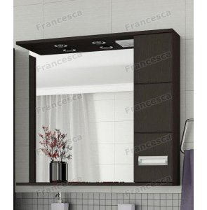 Зеркало-шкаф Francesca Кубо 80 2С венге