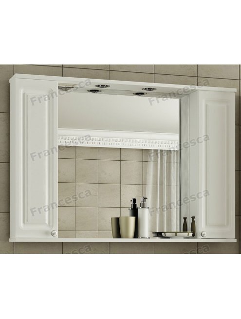 Шкаф-зеркало Francesca Империя 105 белый (2 шкафа)