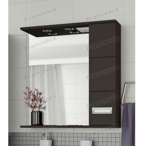 Зеркало-шкаф Francesca Кубо 70 2С венге, левый