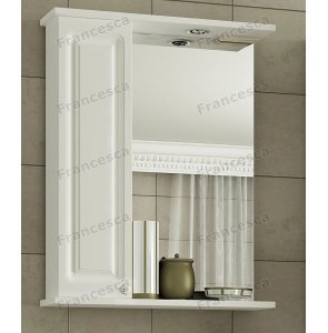 Шкаф-зеркало Francesca Империя 50 белый, левый